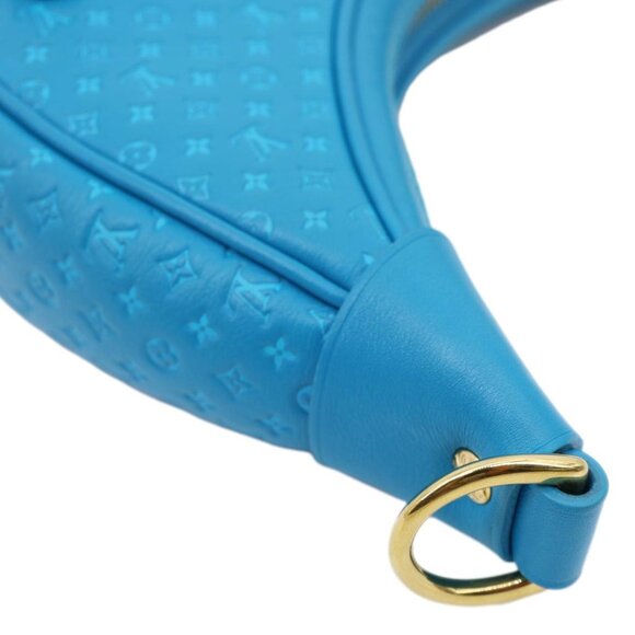 Louis Vuitton  Loop Nanogram Embossed Leather Shoulder Bag Turquoise Blue - Picture 8 of 14